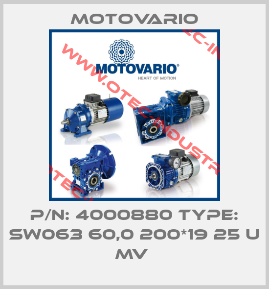 P/N: 4000880 Type: SW063 60,0 200*19 25 U MV -big