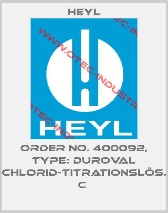 Order No. 400092, Type: Duroval Chlorid-Titrationslös. C -big