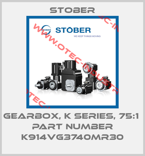Gearbox, K series, 75:1  Part Number K914VG3740MR30-big